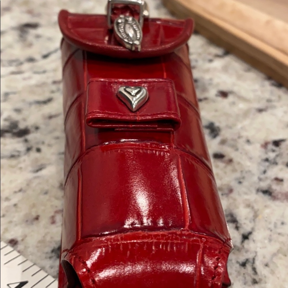 Brighton leather golf ball pouch